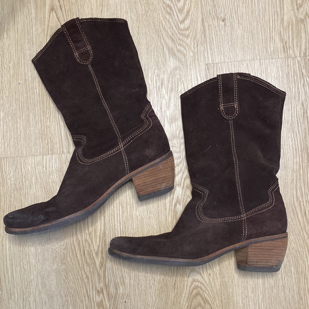 Matisse Brown Suede Western Cowgirl Boots Size 10 Country Concert - Picture 8 of 15